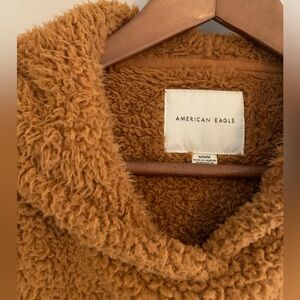 American Eagle Sherpa Teddy Bear Pullover